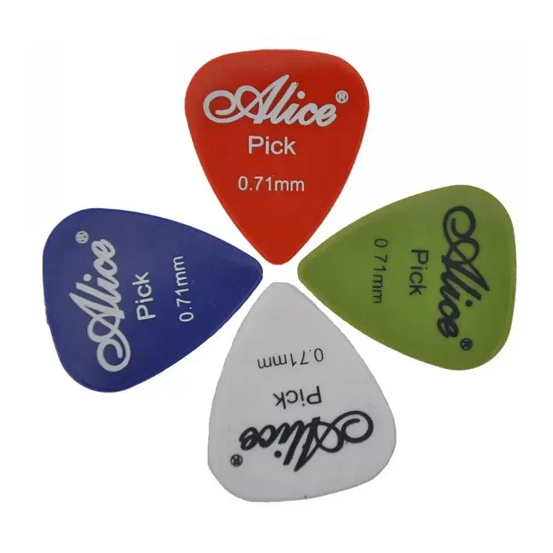 Dünne 0,71 mm Akustik-E-Gitarren-Plektren, Plektrum-Box, 100 Stück, Zubehörteile – Detail 1