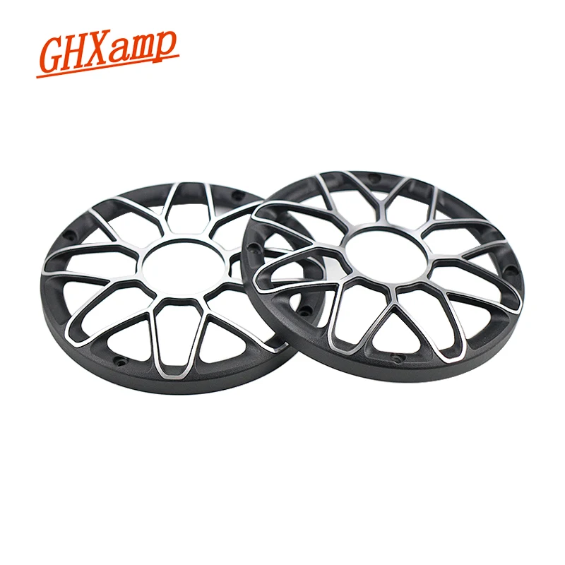GHXAMP 6 cal 6.5 cal SubWoofer głośnik samochodowy Grill Mesh obudowa aluminium głośnik niskotonowy głośnik metalowy ochronny pokrywa Diy 1 par