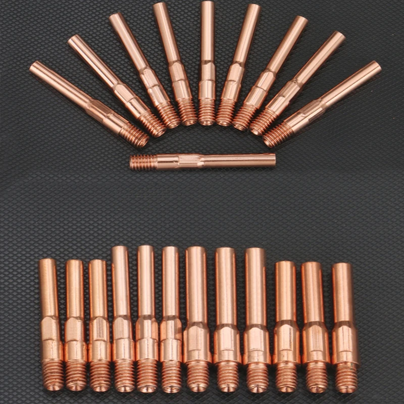 10 Pcs M6x6.5 Welding Nozzle Contact Tips Multipurpose Gas Diffuser Connector Torch Holder Semi-automatic Welding Parts