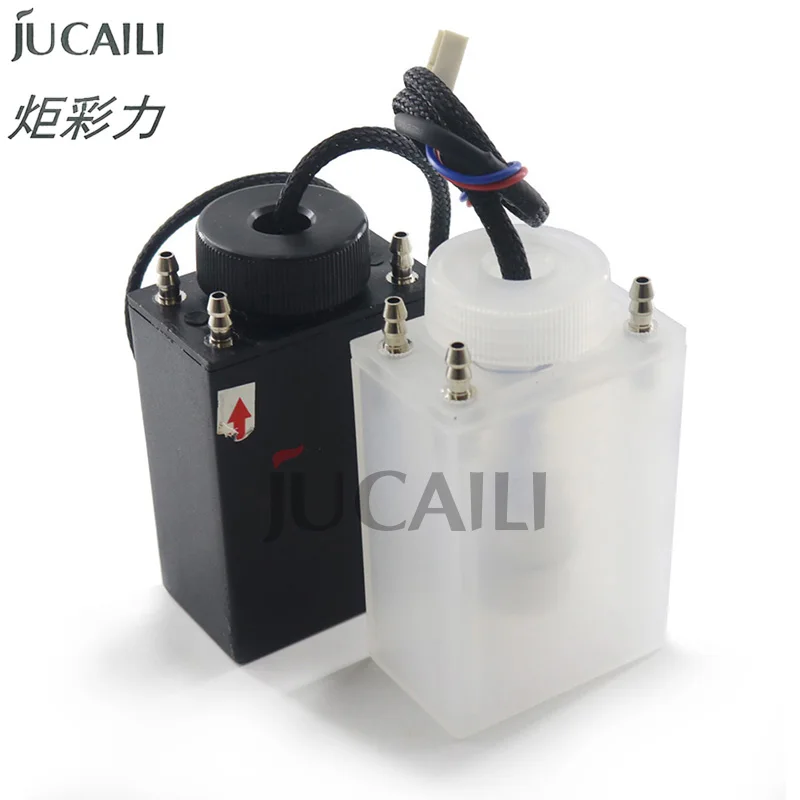 Jucaili 2pcs 4 Ways UV/Solvent Ink Sub Tank for Infiniti Crystaljet Allwin Solvent Printer Solvent Ink Sub Tank