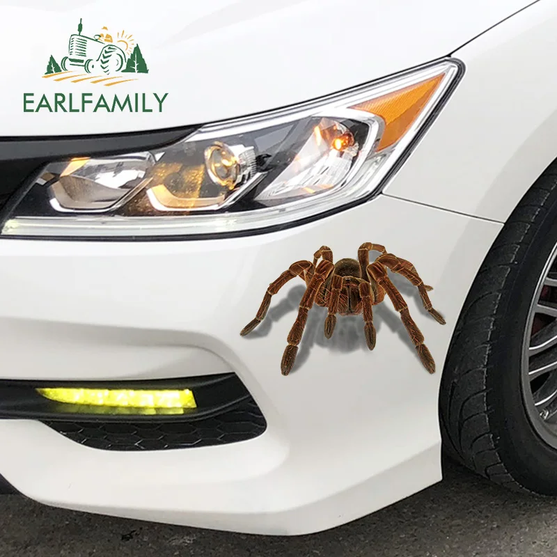 EARLFAMILY 3D Spider Lizard Scorpion Car Sticker 3D Animal Pattern Vehicle Window Mirror Bumper Decal Waterproof Car Accessories