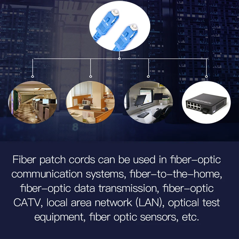 ONTi SC UPC TO SC UPC Fiber Patch Cable 1M 3M 5M 10M 20M 30M SX 2.0mm FTTH Fiber Patch Cables SM Optical Jumper Pigtail