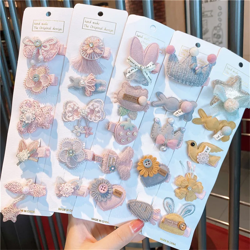 Korea Kawaii Princess Cartoon Hairpins Girls Kids Hair Clips Pin Barrettes Accessories For Children Hairclip Ornaments Headdress