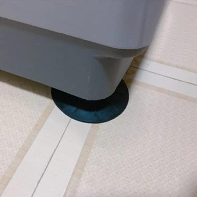 4 pezzi antiscivolo in gomma lavatrice poggiapiedi mobili Base fissa tappetino nero piedini in gomma cuscinetti antiurto riduzione del rumore