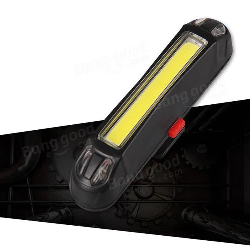 2 in 1 500LM Bicycle USB Rechargeable LED Bike Front Light Taillight Ultra-light Bicycle Warning Night Light