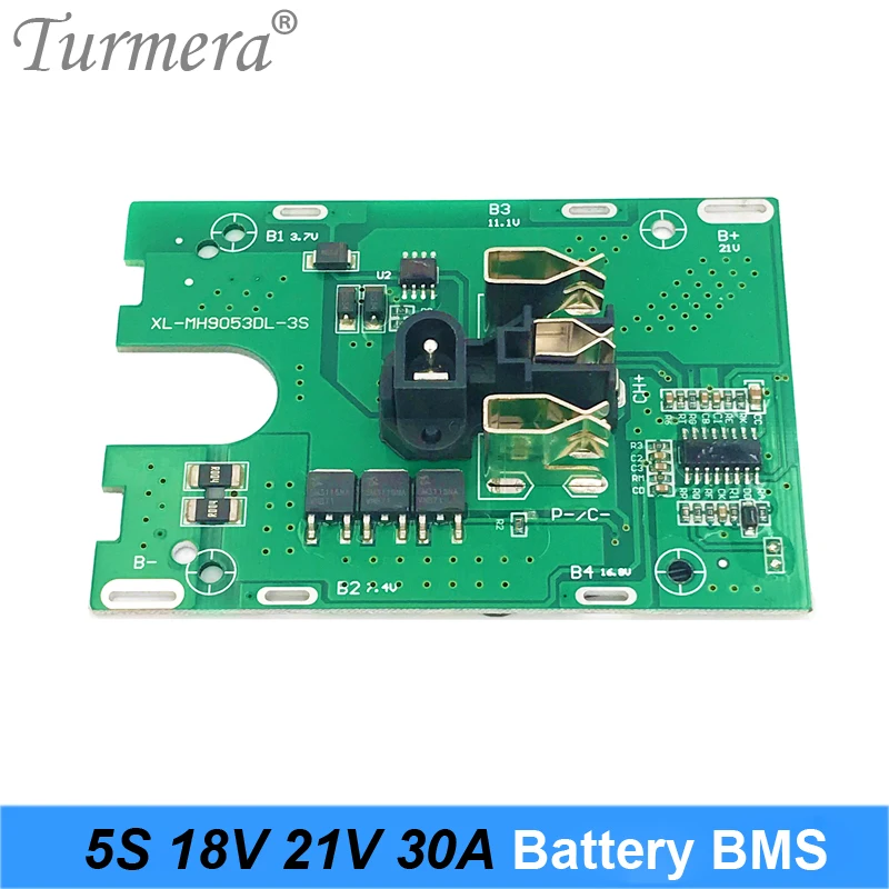 

Turmera 5S 18V 21V 30A Li-ion Lithium Battery BMS 18650 battery screwdriver shura Charger Protection Board fit 21V