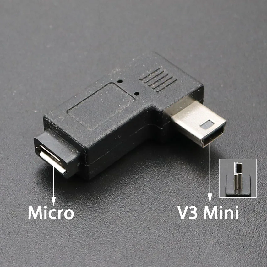 ChengHaoRan 미니 USB-마이크로 USB 남성 여성 프린터 V3 마이크로 USB 플러그 잭 전원 커넥터 전화 MP5 요법에 대 한 충전 어댑터