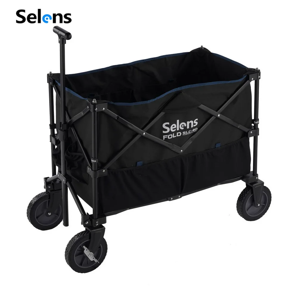 Selens Folding Tool Cart Multifunction Storage Cart With Telescoping Handle For Photo Studio light stand Photography Accessory