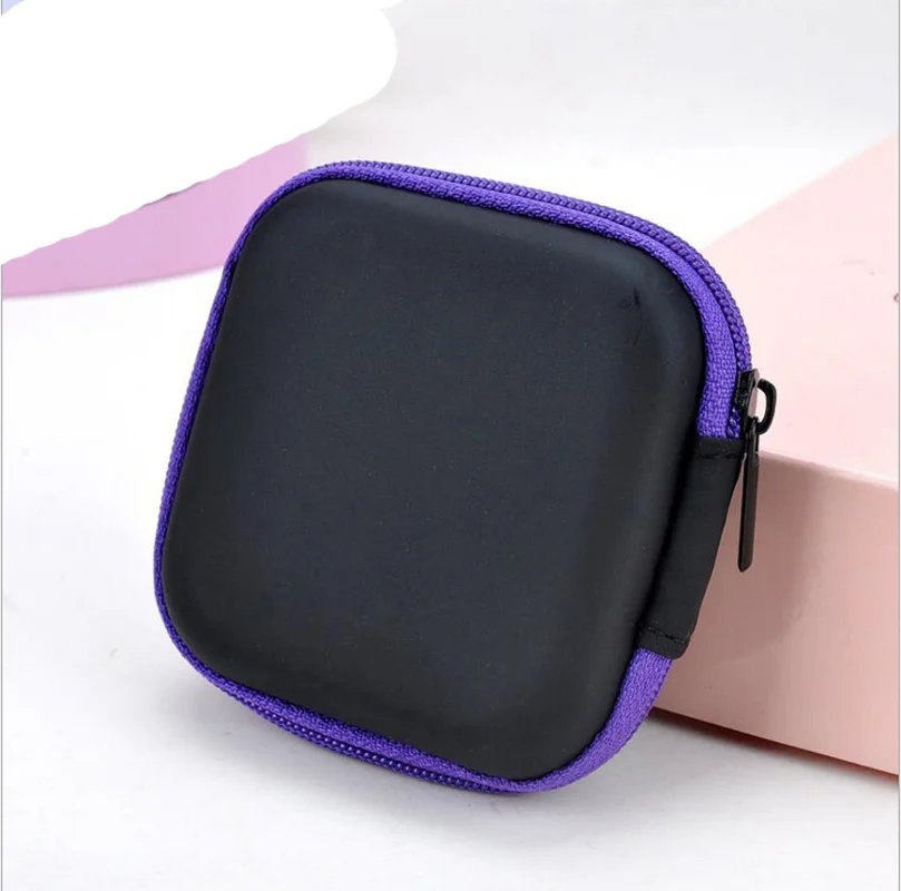 Portable Earphone Box Case Electronic SD Card USB Cable Phone Data Line Packing Box Organizer Charge Cable Bag Coin Bag Wallet