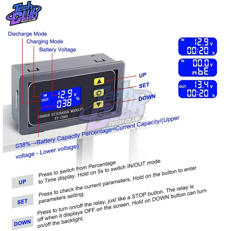 DC6-60V Solar Battery Charger Controller Module XY-CD60 Charging Discharge Control Low Voltage Current Protection Board