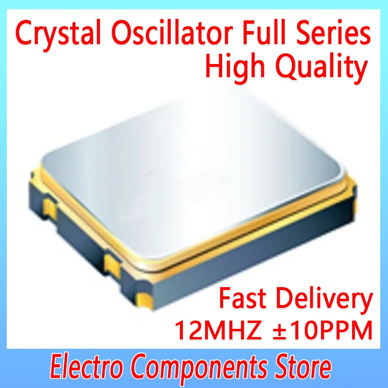 5Pcs/Lot Active Patch Crystal Oscillator OSC 5070 4Pin 7050 Quartz Oscillator 12MHZ 1.8V-3.3V ±10PPM High Frequency Resonator