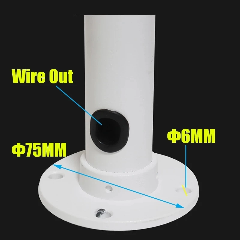 J-Type Aluminum Alloy CCTV Camera Ceiling Mount Bracket Universal Pendant Fixing Mounting Bracket Security Surveillance Support