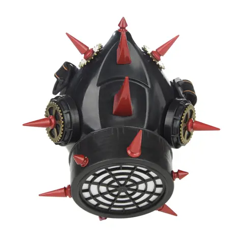 Red Metal Long Claw Spikes Cosplay Gas Mask Costume Rivets Steampunk Respirator Men Women Girls Gear Masks