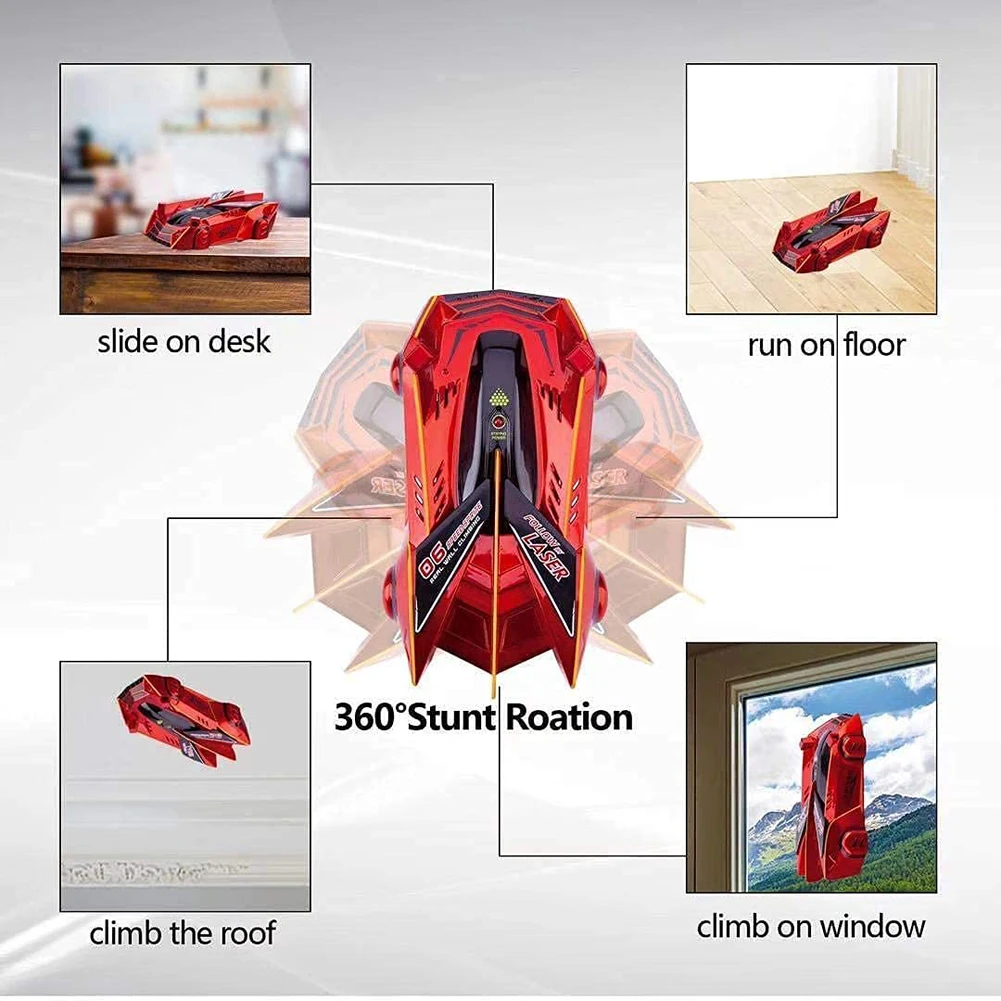 سيارة RC حيلة الأشعة تحت الحمراء الليزر تتبع جدار سقف تسلق اتبع ضوء التحكم عن بعد الانجراف سيارة كهربائية مكافحة الجاذبية سيارة اللعب