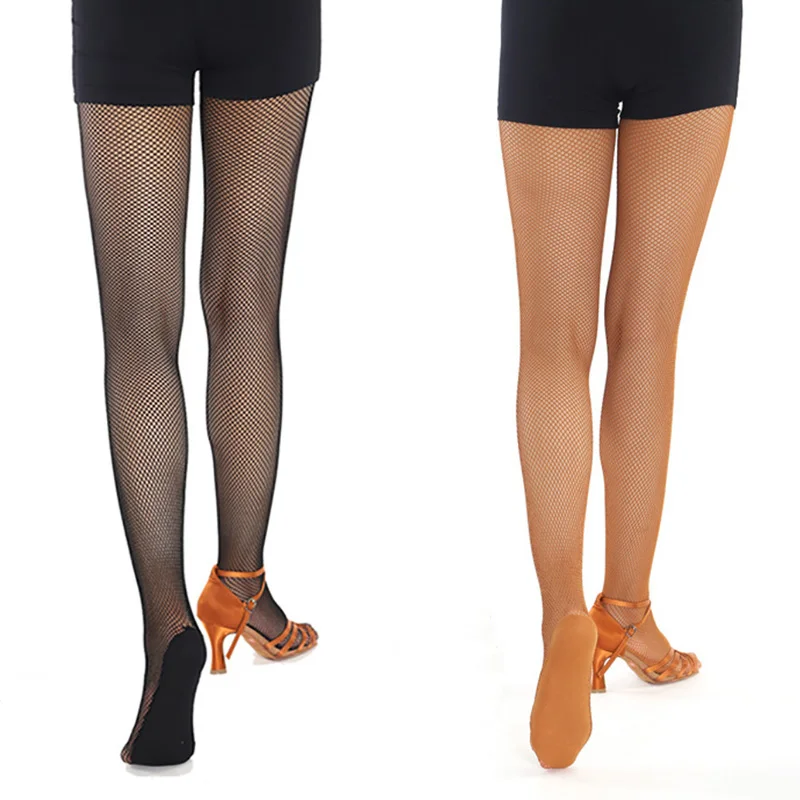 Collants professionnels en maille dure, bas résille de danse latine, collants spéciaux de compétition, chaussettes Sophia Line Oxford, semelle