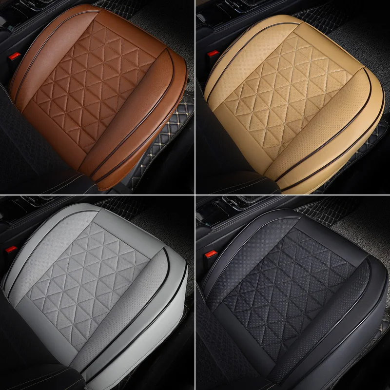 Luxury Leather Car Seat Cover Auto Chair Seat Cushion Protector Pad Waterproof Universal Fits for Most Sedan SUV Truck New