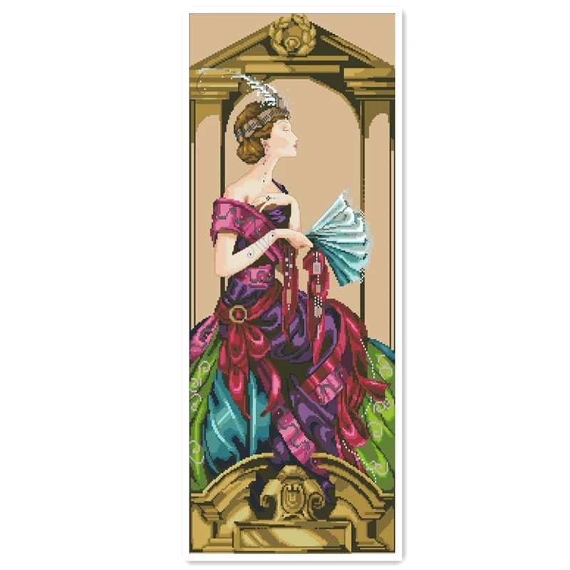 Venetian opulence cross stitch package 18ct 14ct 11ct flaxen linen cotton thread embroidery DIY handmade needlework