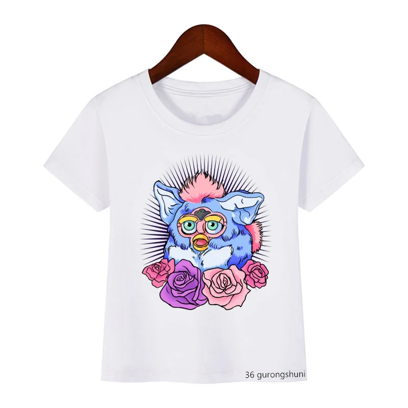 Funny Bird Animal Print T-shirt Boys Girls Rose Glitter Eagle Graphic T Shirt Girls Kids Clothes Tshirt Summer Tops Camisole