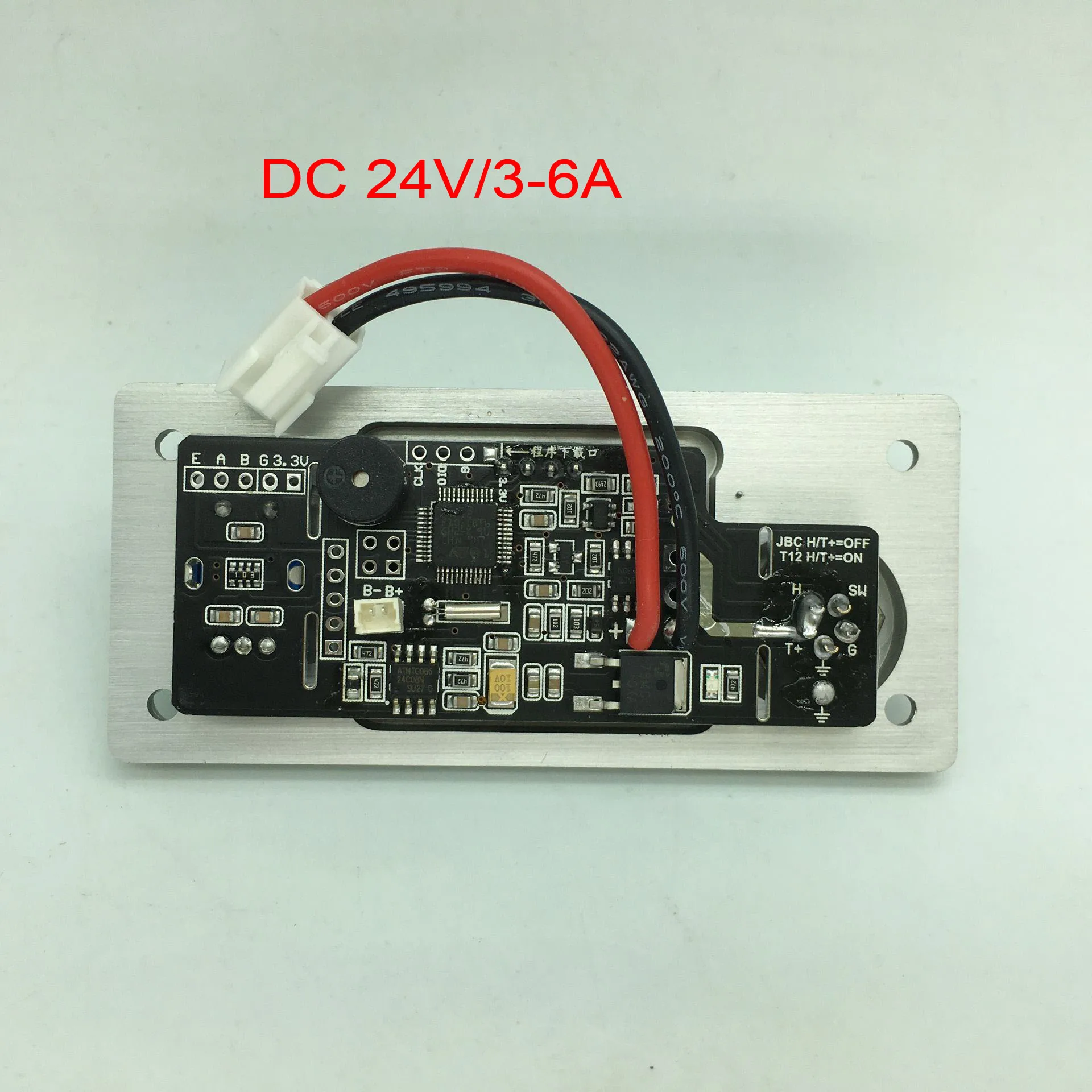 Estación de punta de soldador Digital OLED, Panel controlador de temperatura para herramientas de mango T12, bricolaje, aluminio, 24V, 3-6A, 1,3 pulgadas