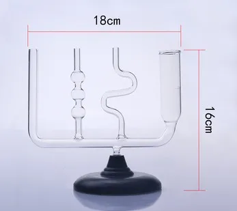 Glass connector with base junior high school physical mechanics liquid pressure experimental equipment teaching instrument