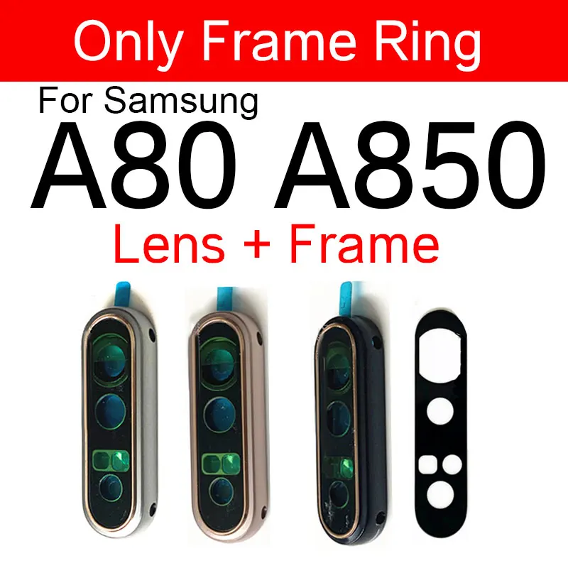 Rear Camera Glass Lens Cover For Samsung Galaxy A80 A850 A805F Back Main Camera Glass Lens Ring Frame Replacement Parts