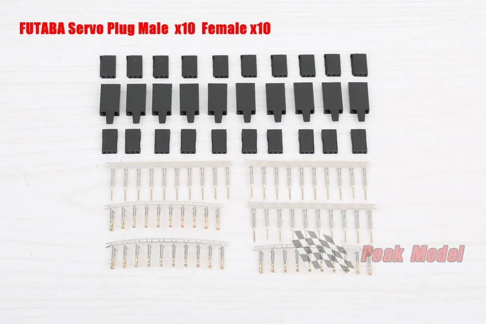 20PCS  Lock Clips anti-loosening  FUTABA  Servo Plug  JR Servo Plug Set Female Male Connector Gold Plated For RC Airplane