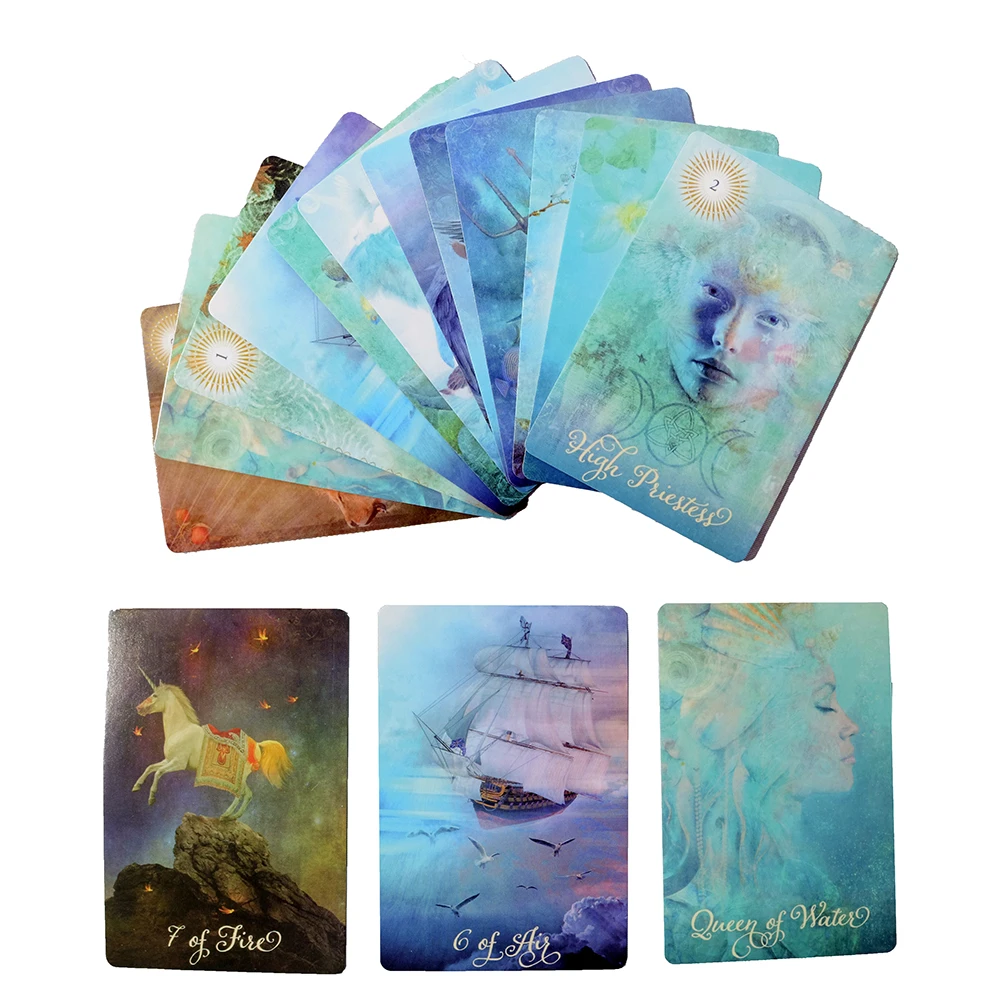 Hot Sell 78 Cards Set .Modern Tarot Cards. Mystical Divination Oracle Cards Personal Use Tarot Deck GOOD Beautiful Cards
