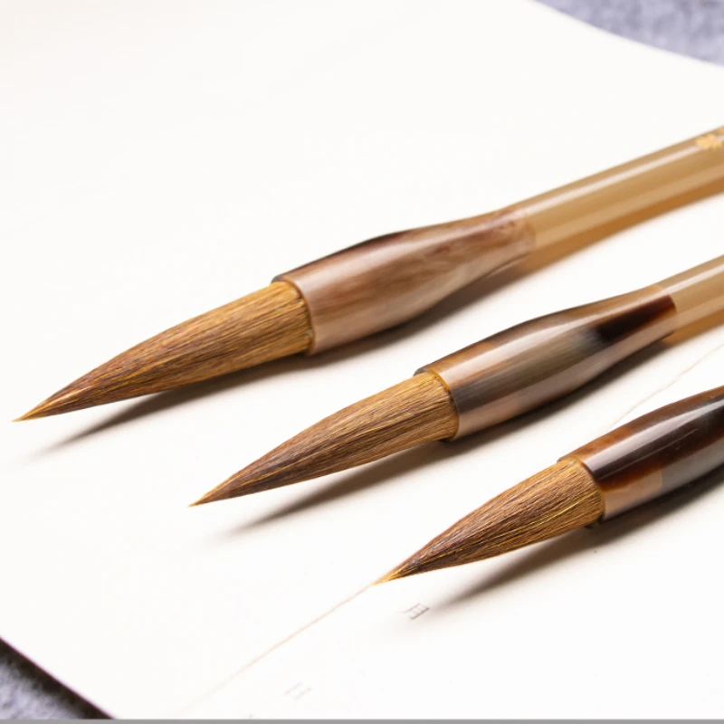 

Wooden Rod Writing Brush Set Wolf Hard Hair Chinese Calligraphy Painting Brush Pen Regular Script Supply Tinta China Caligrafia