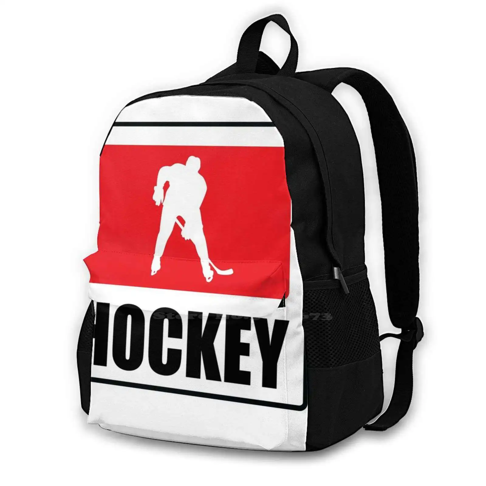 

Ice Hockey / 3d Print Design Backpack Casual Bag Hockey Ice Hockey Sport Field Hockey Athlete Rink Skate Ice Skating
