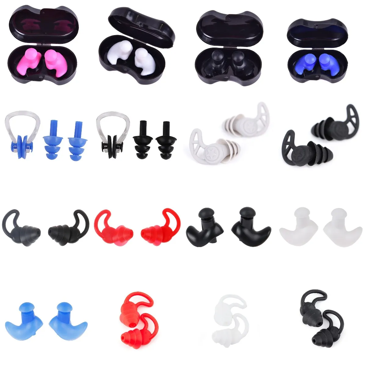 

1pair Silicone Sleeping Ear Plug Sound Insulation Ear Protection Earplug Anti-Noise Plugs For Travel Soft Noise Reduction