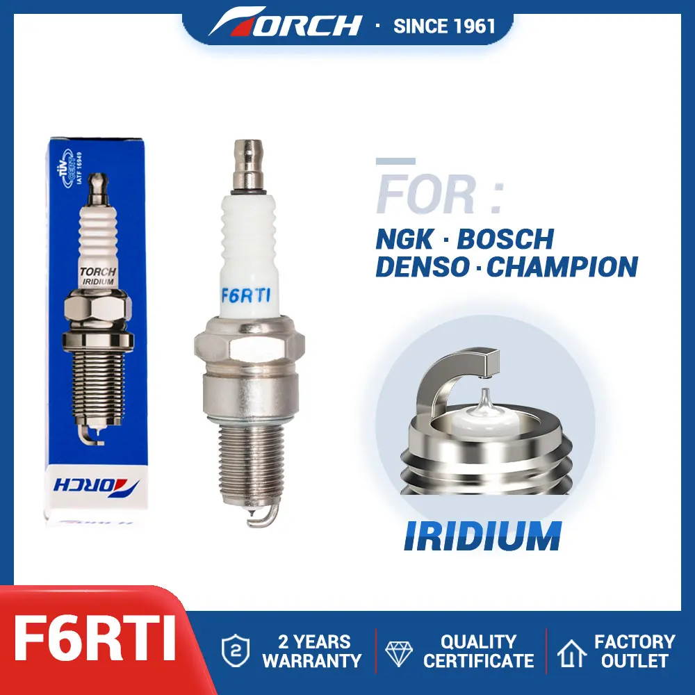 Candle Replace for Candle BPR6EGP Iridium Spark Plug Torch F6RTI for TOYOTA CELICA BASE 1971-1971 1.9L/1898cc