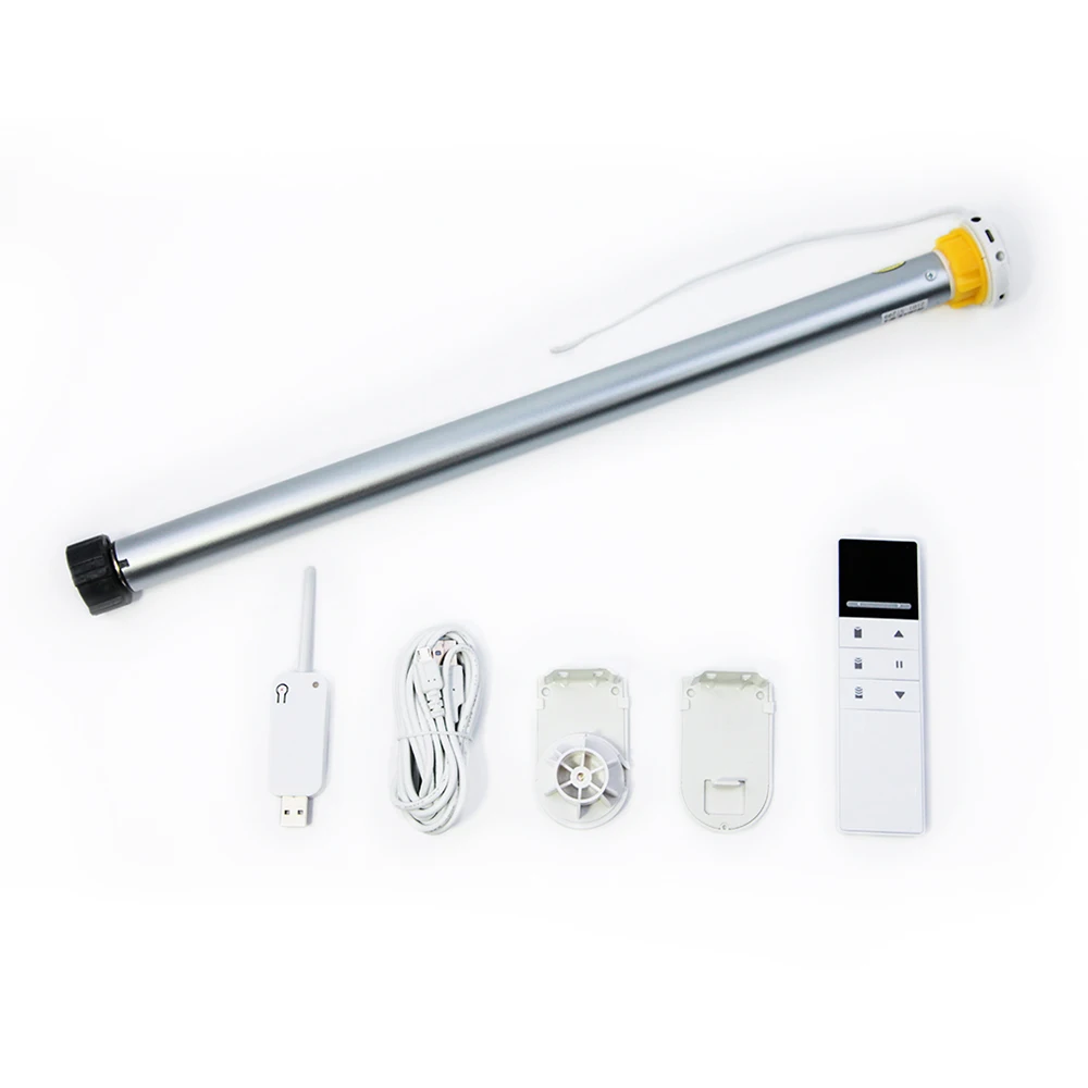 Tuya WiFi Roller Shade Motor for 38mm Tube With Lithium Battery ，Timing APP RF Remote Alexa and Google Assistant Control