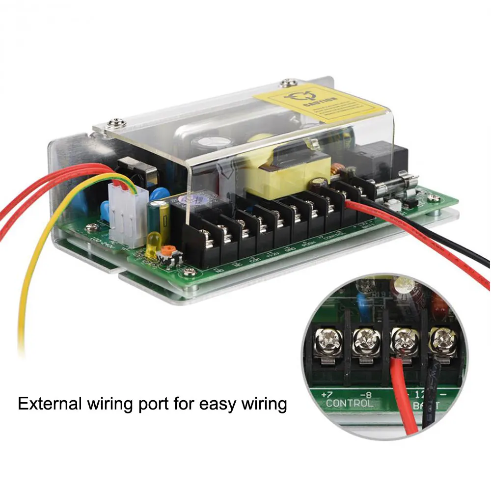 Alimentation électrique pour système de contrôle d'accès Finerprint, prise en charge de la charge de la batterie, interrupteur à distance, AC 110-240V à DC 12V, 5A, 50W