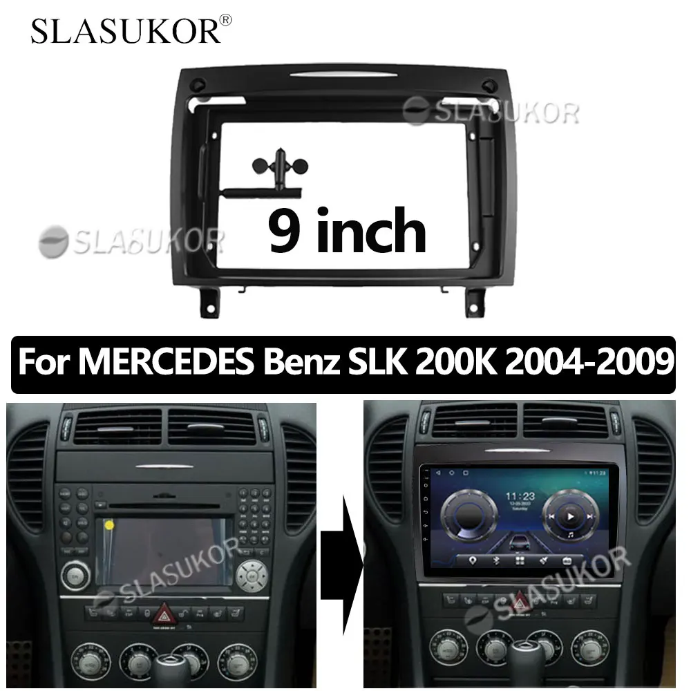 

9 INCH Android Audio For MERCEDES Benz SLK 200K/SLK 350/SLK300/SLK 280 2004-2009 canbus cable or Frame Dashboard GPS stereo