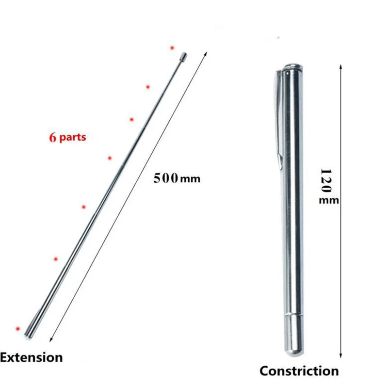 

Stainless Steel Retractable Optometry Baton Sight Stick Extension-Type Pen Style with Six Parts Glasses Testing Tool