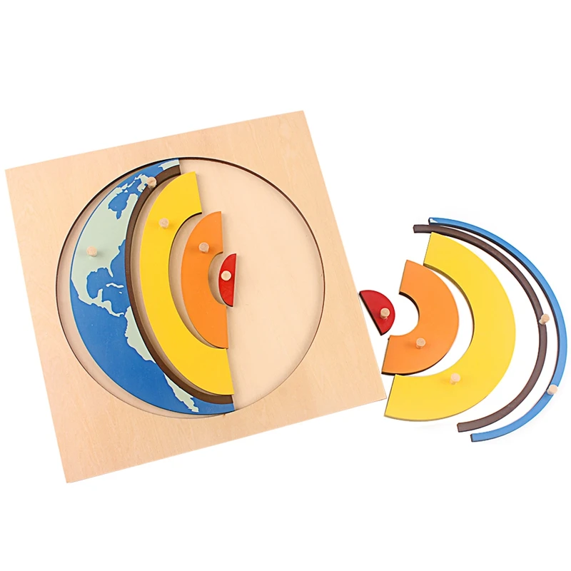 Baby Toy Montessori Solar Core Puzzle Wood Montessori Materials Toys for Children Early Childhood Preschool Training Kids Gift