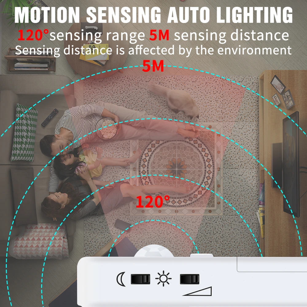 Battery Powered Strip Light LED Waterproof Under Cabinet Lamp LED Wireless Motion Sensor PIR Lampy Strip LED Flexible Diode Tape