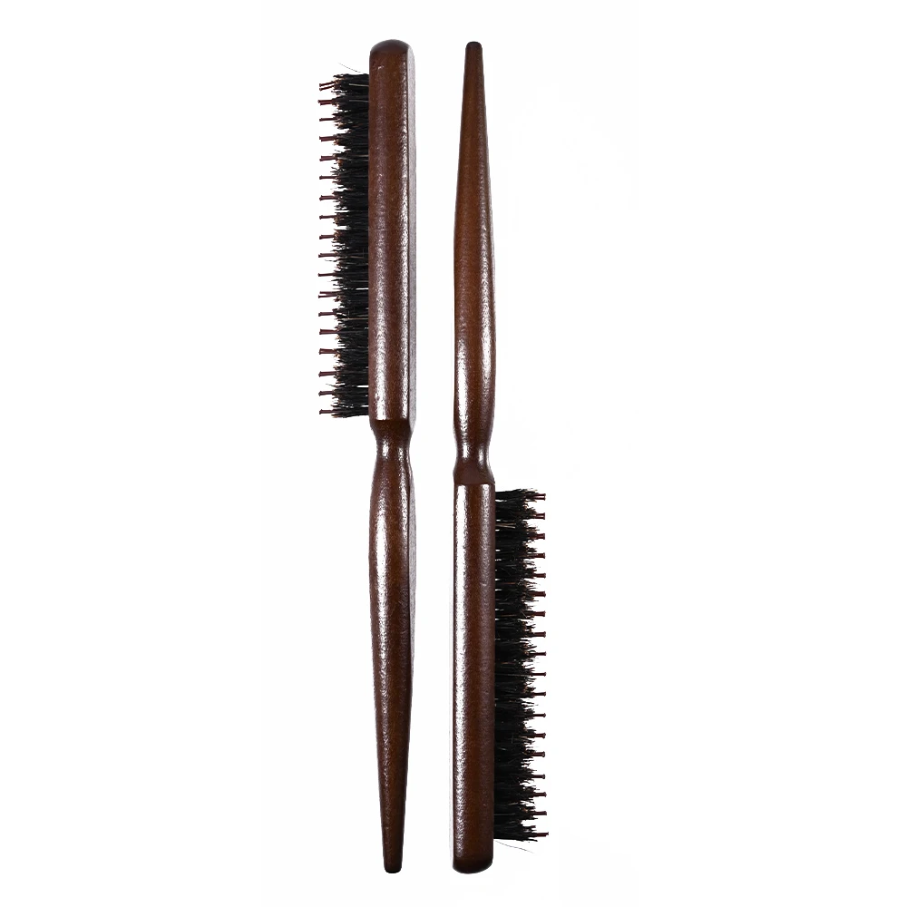 Salão de beleza profissional provocando escovas de cabelo de volta madeira linha fina pente extensão hairbrush hairdressing ferramentas estilo diy 1 pcs