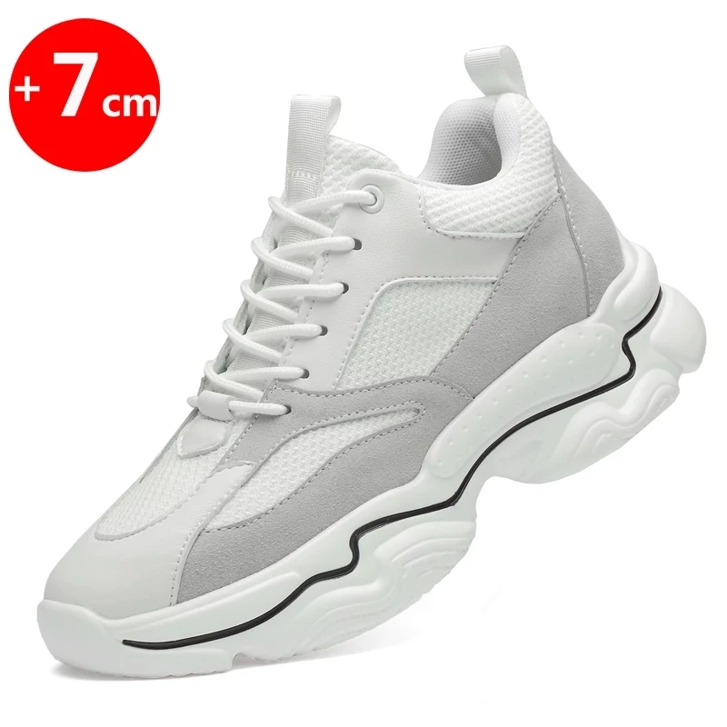 

Fashion Lift Men Sneakers Casual Heightening Shoes Elevator Shoes Height Increase Shoes Insoles 7-8CM Height Increasing Shoes