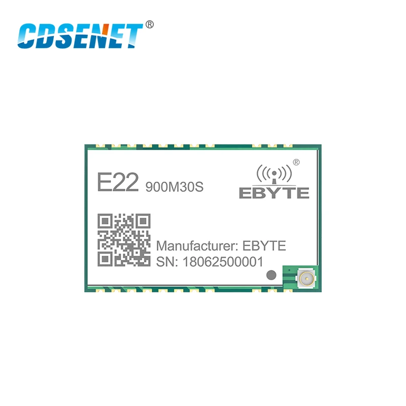 E22-900M30S SX1262 Draadloze Transceiver LoRa Module 30dBm 915MHz SMD Stempelgat IPEX 850-930MHz TCXO rf Zender Ontvanger