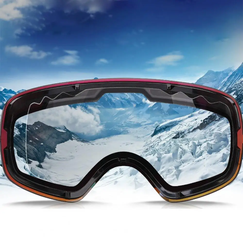 1pc hx06 óculos de esqui lentes dupla camada neve cegueira à prova óculos uv snowboard lentes substituição