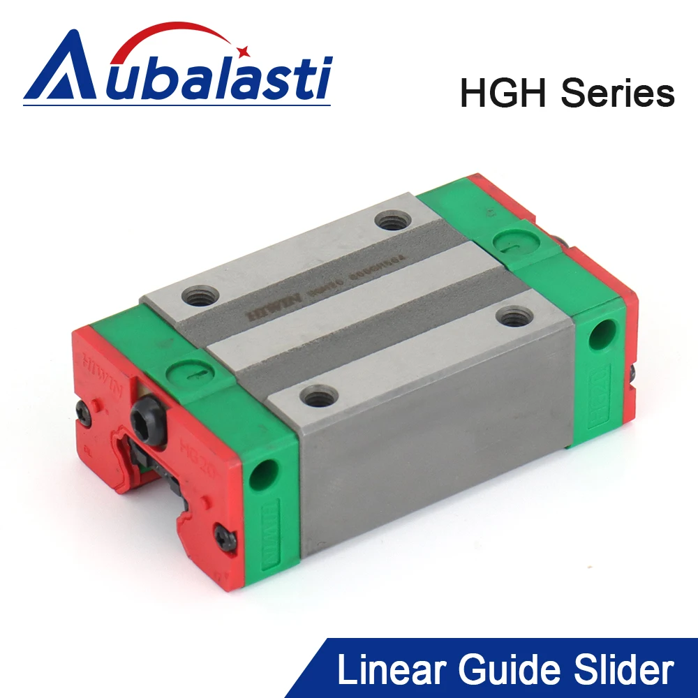 Aubalasti HIWIN Linear Guide Rail Slider HGH15CA 20CA 25CA 30CA Linear Rail Linea Bearing for Engraving and Cutting Machine