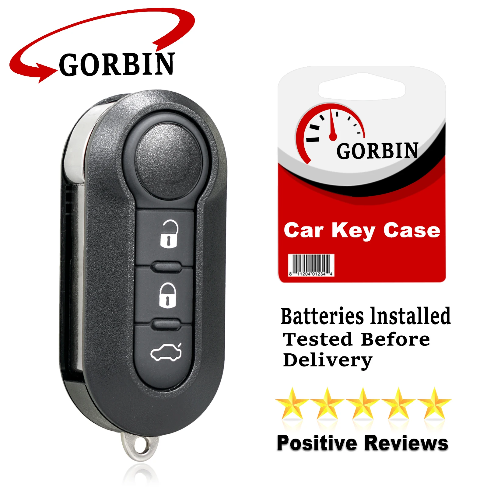 

GORBIN 3 Buttons Car Remote Key Shell Case for Fiat 500 Panda Punto Bravo Stilo Ducato SIP22 Blade Flip Car Key Cover