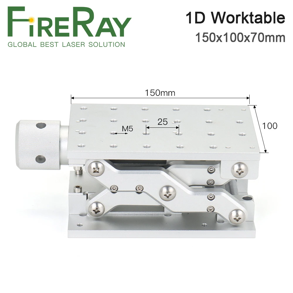 FireRay-mesa de trabajo móvil 1D, 150x100x75mm, gabinete portátil, pieza de bricolaje para máquina de marcado láser