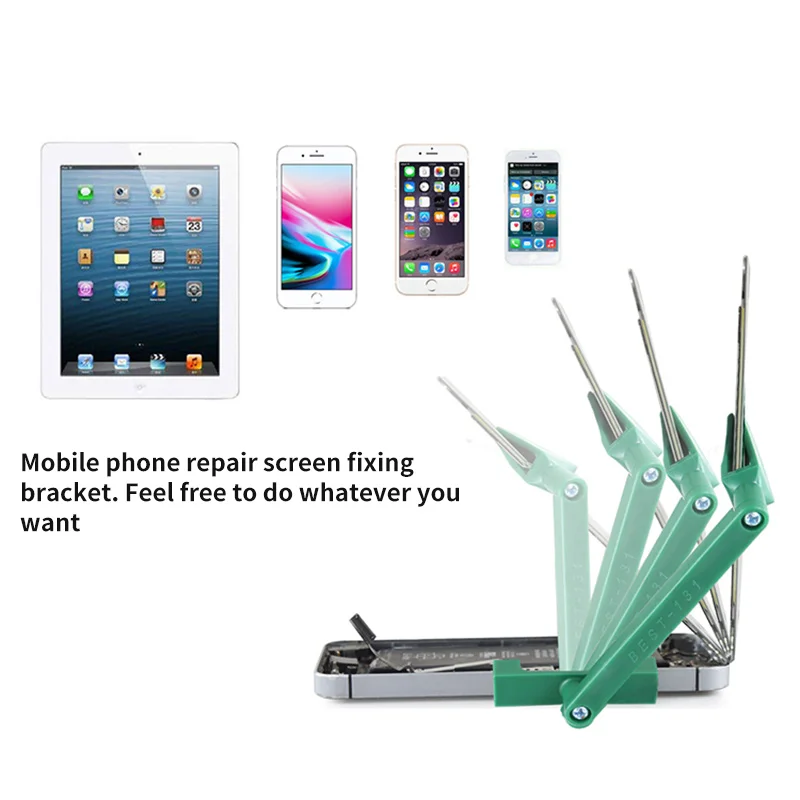 Supporto per dispositivo regolabile in plastica per telefono 2 pezzi per iPhone Samsung Huawei riparazione schermo LCD telefono cellulare smontare strumento di riparazione