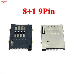 1piece Sim Card Socket 8 + 1P 9 Pin Sim Card Holder Selft Push Type Connector For Tablet PC Router Tray Reader Module Slot