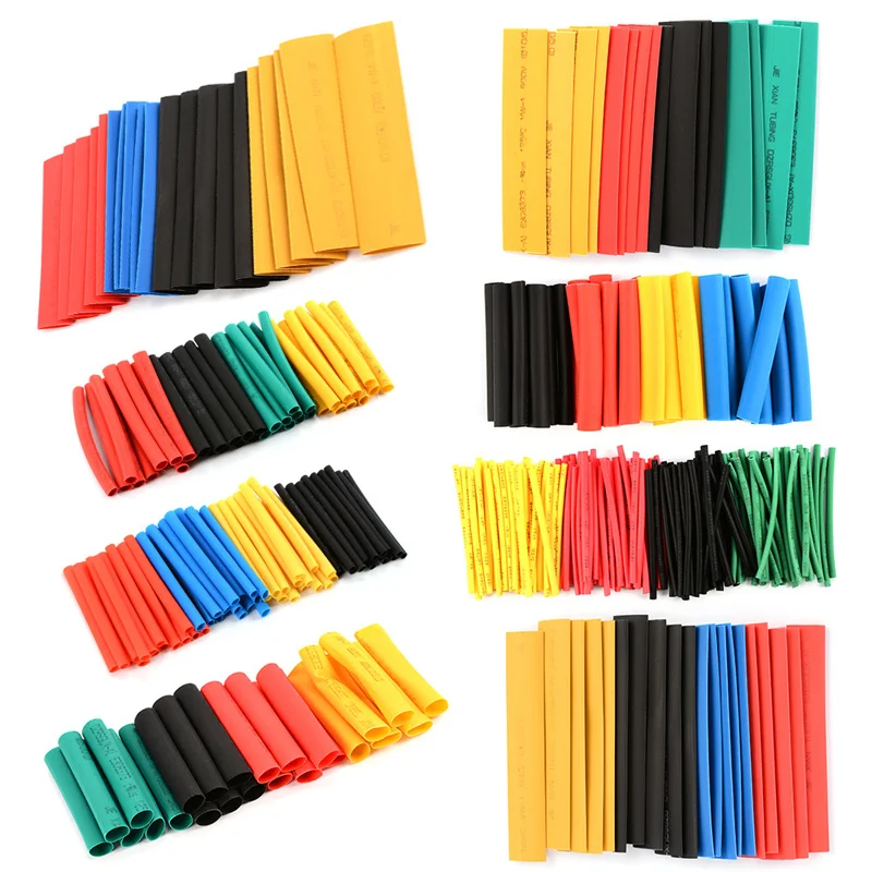 328pcs Heat Shrink Tubing Ratio 2:1 Wire Insulation Flame Retardant Heat Shrink Tube Sleeving Wrap Car Electrical Cable Wire Kit