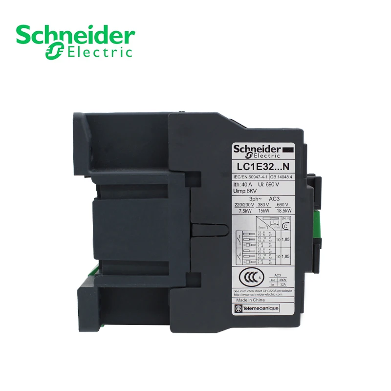Schneider AC Contactor LC1N3801M5N LC1N3801Q5N LC1N3801M7N 3P 38A 220VAC