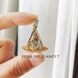 Masonic Lapel Pin 18 Degree Societas Rosicruciana Rosicrucian Society Freemason Rose Square Compass Crown Pins Brooch Badge