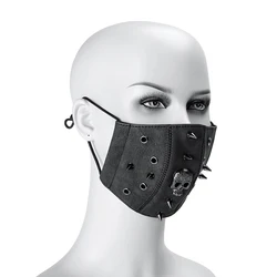 Masque Steampunk Réutilisable et Ajustable avec Filtre, Tête de Mort, Compilé, Visage, Enfants, Anime, Bouche Amusante, Anonyme, Halloween, Carnaval, Gaz